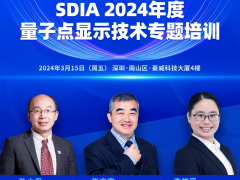 SDIA2024年首場活動即將開啟，3月15日量子點顯示技術(shù)培訓等你來！